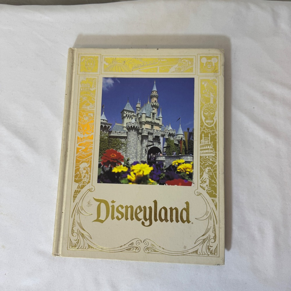 Disney Disneyland The First Thirty-Five Years Book OS Cream Gold Hardcover 1990